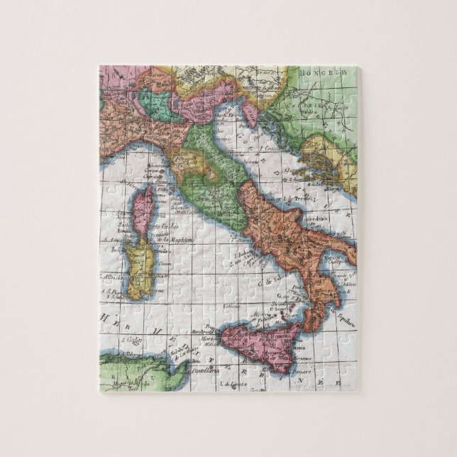 Puzzle Carte vintage de l'Italie (1780) (Vertical)