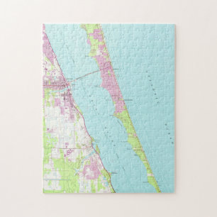 Puzzle Carte vintage de Melbourne la Floride (1949)