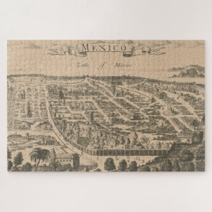 Puzzle Carte vintage de Mexico (1890)