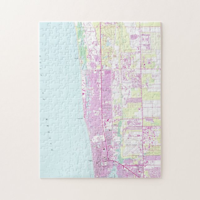 Puzzle Carte vintage de Naples la Floride (1958) (Vertical)