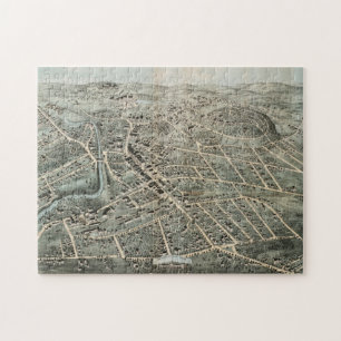 Puzzle Carte vintage de Northampton MA (1875)