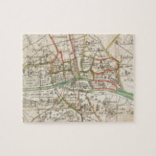 Puzzle Carte vintage de Paris (1678)