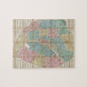 Puzzle Carte vintage de Paris France (1867)