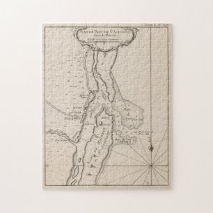 Puzzle Carte Vintage de Saint Augustine FL (1764)