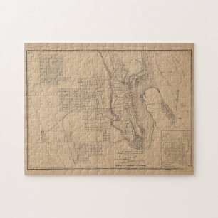 Puzzle Carte Vintage de Saint Augustine FL (1888)
