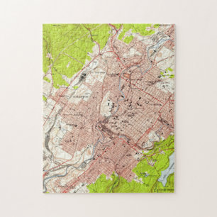Puzzle Carte vintage de Scranton Pennsylvanie (1947)