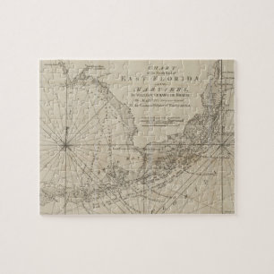 Puzzle Carte vintage des clés de la Floride (1771)