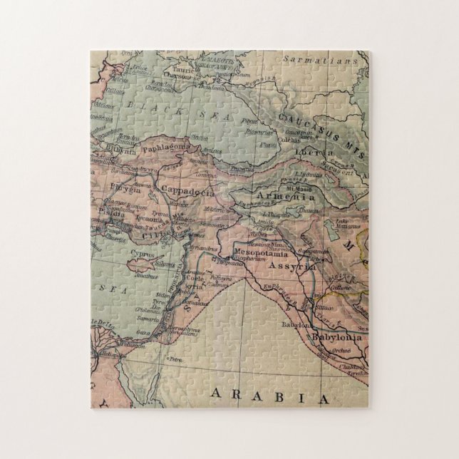 Puzzle Carte vintage du Moyen-Orient (Vertical)