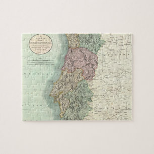 Puzzle Carte vintage du Portugal (1801)