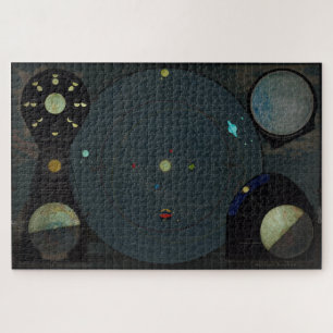 Puzzle Carte Vintage du système solaire (1887)