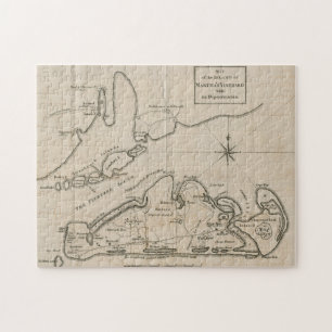 Puzzle Carte vintage du vignoble de Martha (1782)