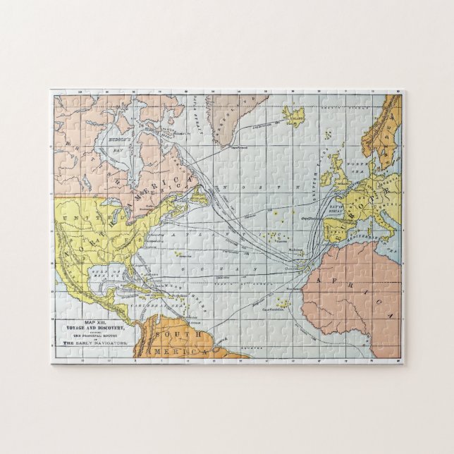 PUZZLE CARTE : VOYAGES ATLANTIQUES (Horizontal)