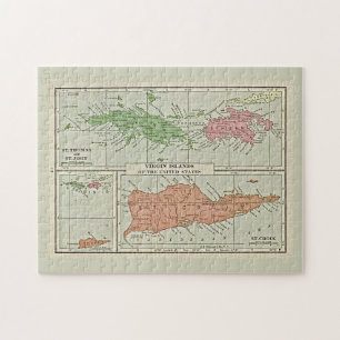 Puzzle Cartes vintages, USVI