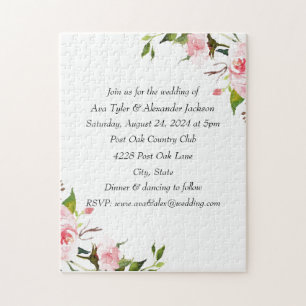 Puzzle Cartons d'invitation de mariage floraux