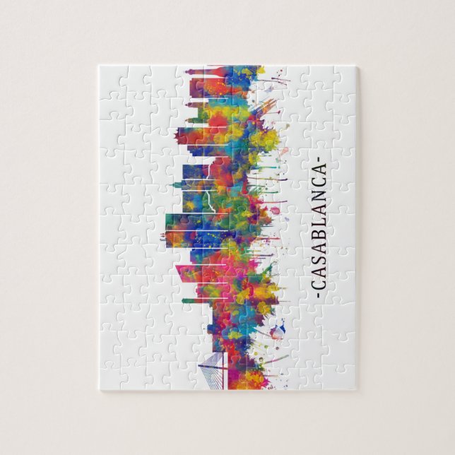 Puzzle Casablanca Maroc Skyline (Vertical)