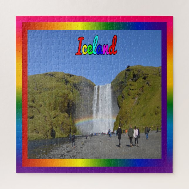 Puzzle Cascade arc-en-ciel islandaise (Vertical)