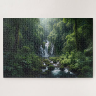 Puzzle Cascade cachée - Paysage Pittoresque époustouflant
