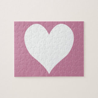 Puzzle Cashmere Rose et White Cute Heart
