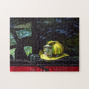 Puzzle Casque du capitaine du feu jaune