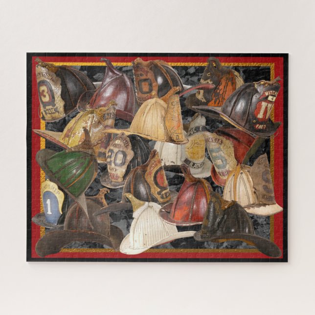 Puzzle Casques de pompiers d'anciens (Horizontal)