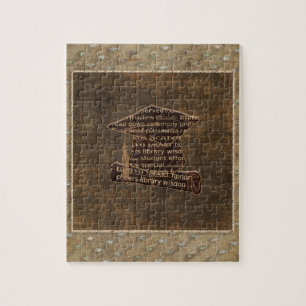 Puzzle Casquette d'obtention du diplôme et diplôme,