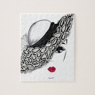 Puzzle casquette motif noire