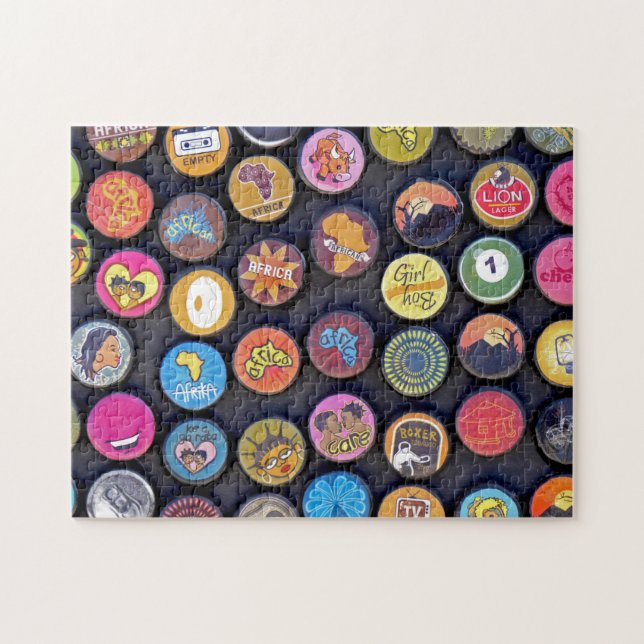 Puzzle Casquettes de bières en bouteille d'Afrique. (Horizontal)