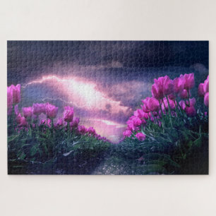 Puzzle Casse-tête Champ de Tulipes
