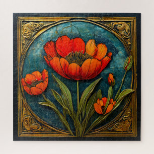 Puzzle 🌷 Casse-tête d'art de tulipe floral 🎁