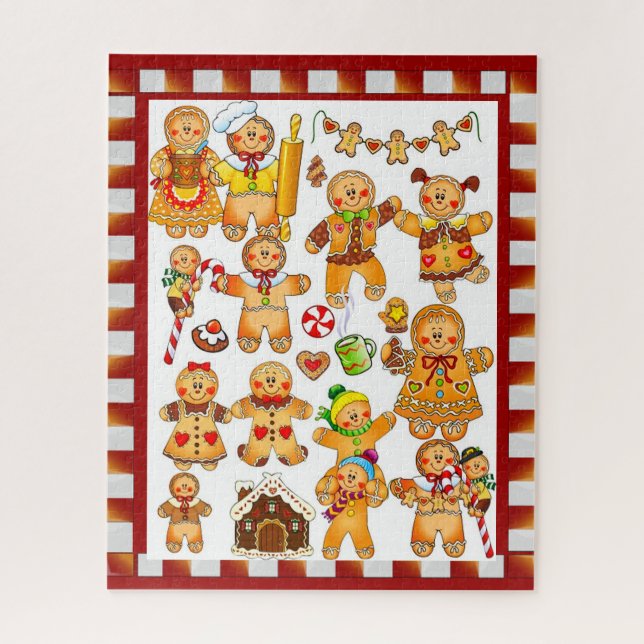 Puzzle Casse-tête de bonhommes en pain d'épice (Vertical)
