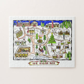 Puzzle Casse-tête de carte de Pôle Nord