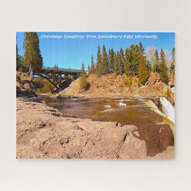 Puzzle Casse-tête de Gooseberry Falls Minnesota. (Horizontal)