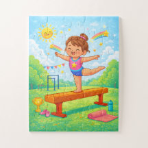 Casse-tête de gymnastique | Jeune gymnaste sur une