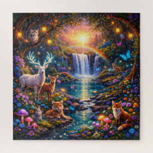 Puzzle Casse-tête de la cascade de la forêt mystique