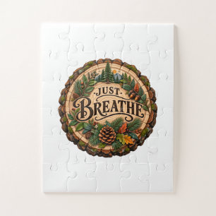 Puzzle Casse-tête de la forêt de pins 'Just Breathe'