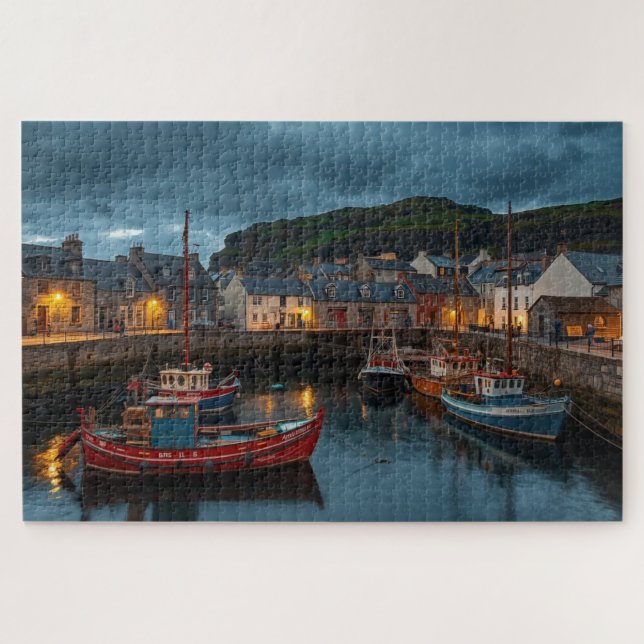 Puzzle Casse-tête de la ville portuaire côtière irlandais (Horizontal)