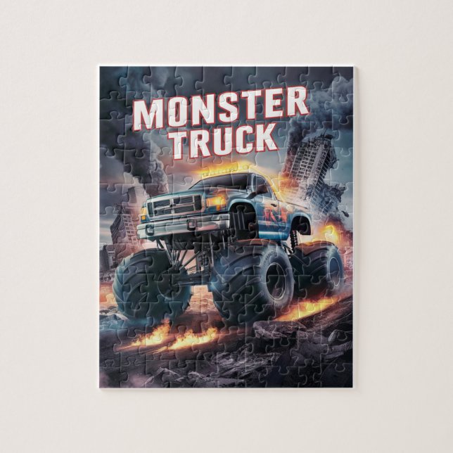 Puzzle Casse-tête de Monster Truck pour Enfants (Vertical)