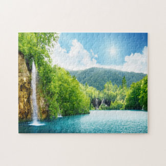 Puzzle Casse-tête de paysage de lac waterfall