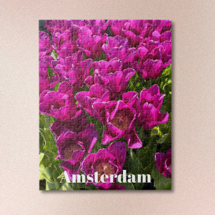 Puzzle Casse-tête de tulipes violettes d'Amsterdam