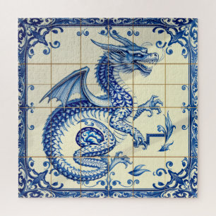 Puzzle casse-tête dragon serpent saphir