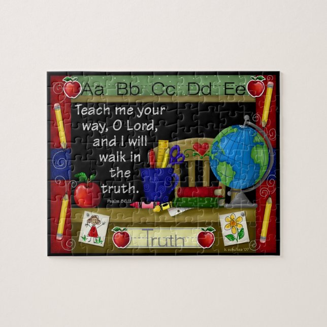 Puzzle "Casse-tête du professeur inspiré" (Horizontal)