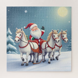 Puzzle Casse-tête du traîneau du Père Noël pour les enfan