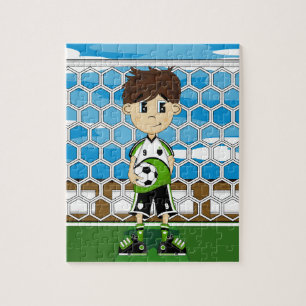 Puzzle Casse-tête mignonne de garçon du football