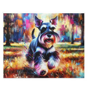 Puzzle Casse-tête Miniature Schnauzer : Zwergs sel et poi