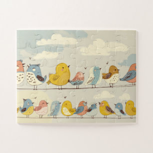 Puzzle Casse-tête Oiseaux sur un Fil