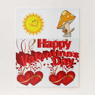 Puzzle Casse-tête Soleil Cœurs Saint-Valentin