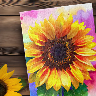 Puzzle Casse-tête Tournesol - Vibrantes Fleurs de Joie