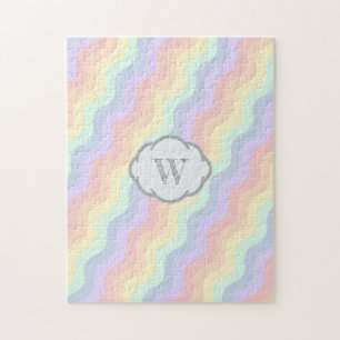 Puzzle Casse-tête Vagues Arc-en-ciel Pastel