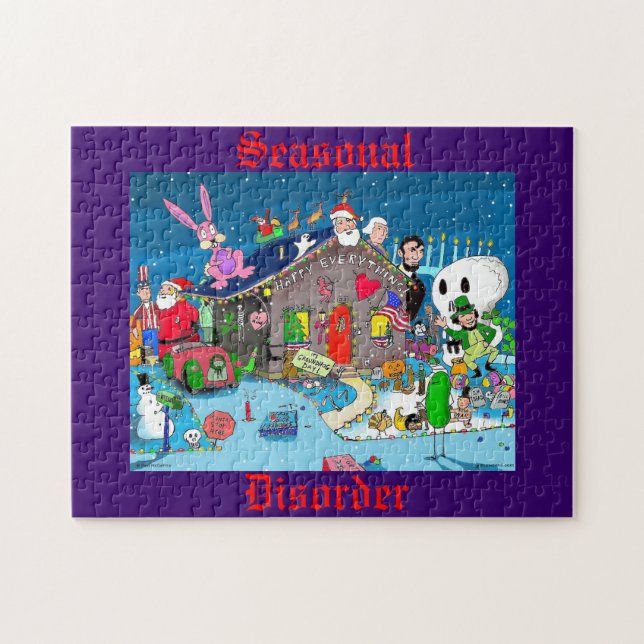 Puzzle Casse-tête verte "de désordre saisonnier" de (Horizontal)