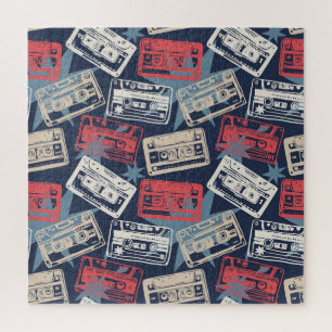 Puzzle Cassettes Vielles Musique Vintage sans couture